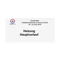 Resopal -Schild  weiss / Schrift schwarz