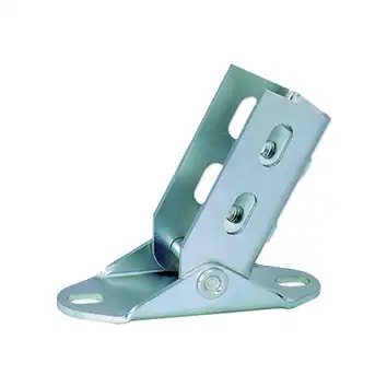 <strong>Anwendung</strong><ul> <li>Zur Montage an geneigten Dachbindern, Gewölben und in runden Kabelkanälen und Schächten. </ul><br><strong>Ihre Vorteile</strong><ul><li>Variable Winkeleinstellung erst am Montageort <li>Einfache und schnelle Montage durch vormontierte Schienendoppelmutter <li>Bei Profil 38/40 variable Ausrichtung des Schienenschlitzes in alle Richtungen möglich</li></ul><br>_1